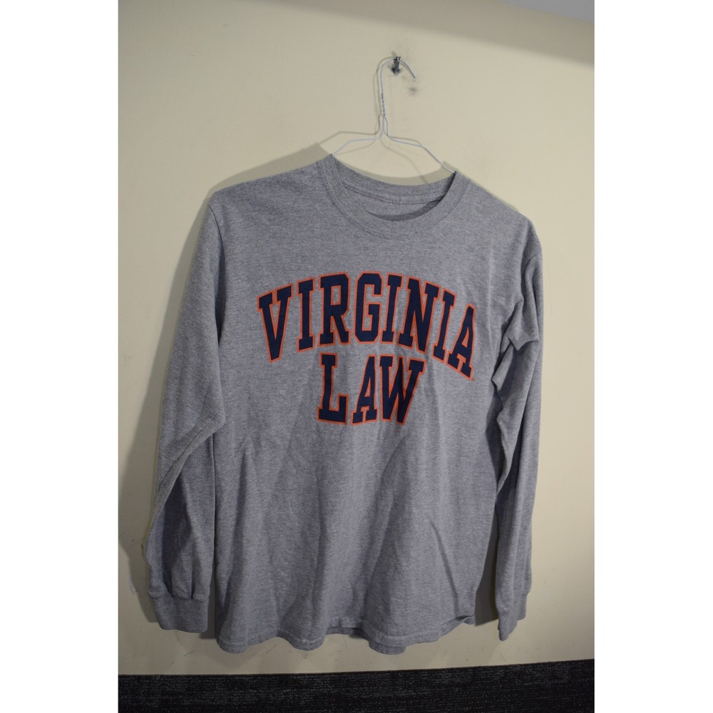 Vintage University of Virginia LAW Long Sleeve T Shirt MENS M UVA Wahoos Gray
